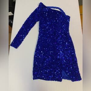 Loveloy Blue Sequin Dress Size 4